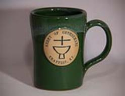S P R I N G _  Green Abbey Mug with White Marble Top