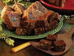 20 oz Kentucky Bourbon Fruitcake & 1 lb chocolate Walnut Fudge